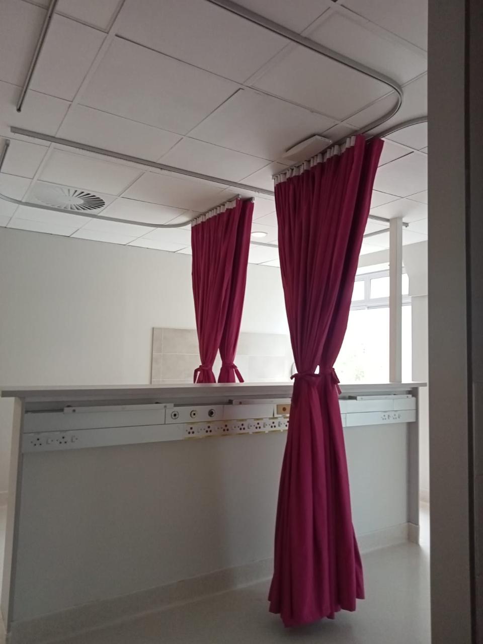 Silverline Cubicle Rail system installed